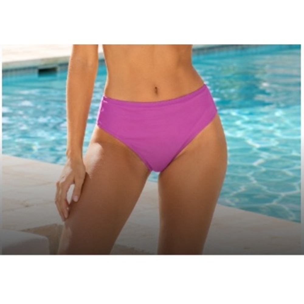 J.Crew Hallie Bikini Bottom High Rise Size Medium Swim Orchid Purple Beach Chic